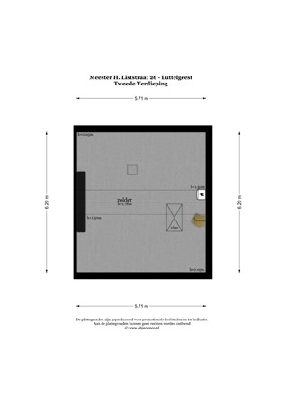 Floorplan - Meester H. Liststraat 26, 8315 BA Luttelgeest